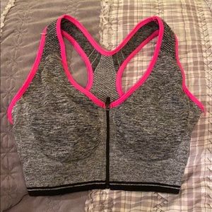 Cute Zipper sports bra size medium m
